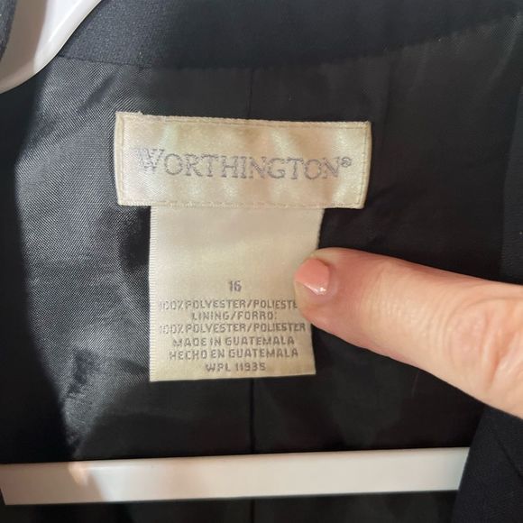 Worthington Black single button Blazer Sz  16 - Picture 9 of 9